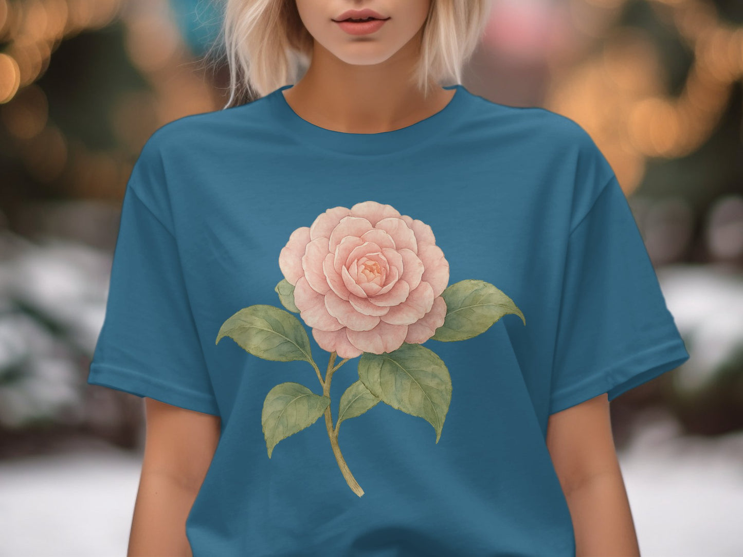 Beautiful Floral Design T-Shirt for Women product type