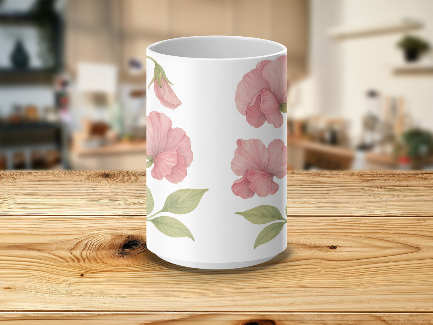 Pink Floral Mug for Home and Office Decor product type