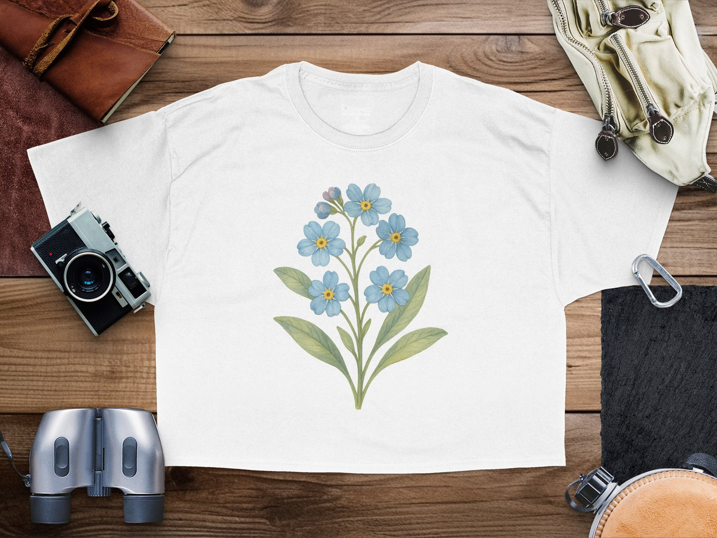 Flower Bouquet Illustration on White T-Shirt product