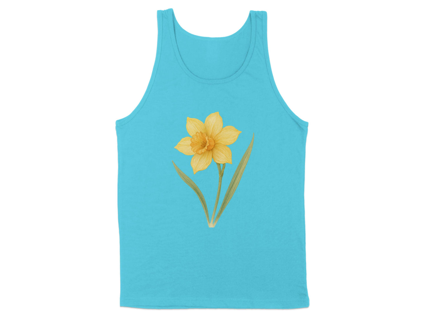 Vibrant Blue Tank with Yellow Flower Print product type