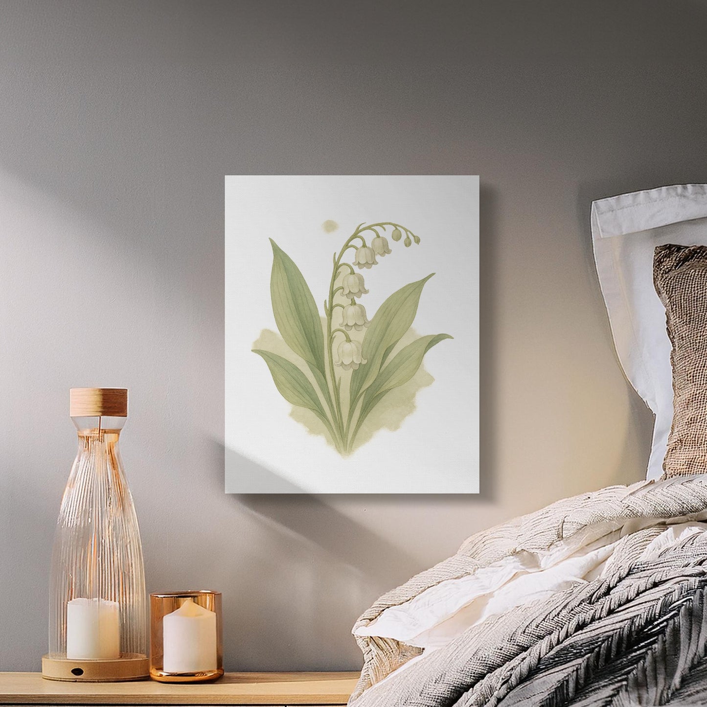 Elegant Lily of the Valley Art Decor for Bedroom product type