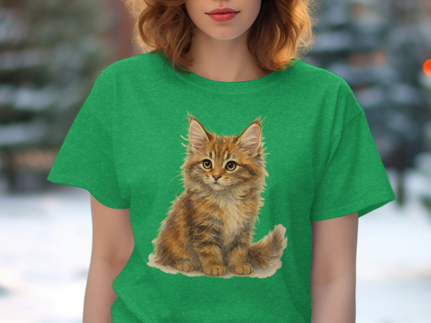 Adorable Cat Print Graphic Ladies T-shirt product
