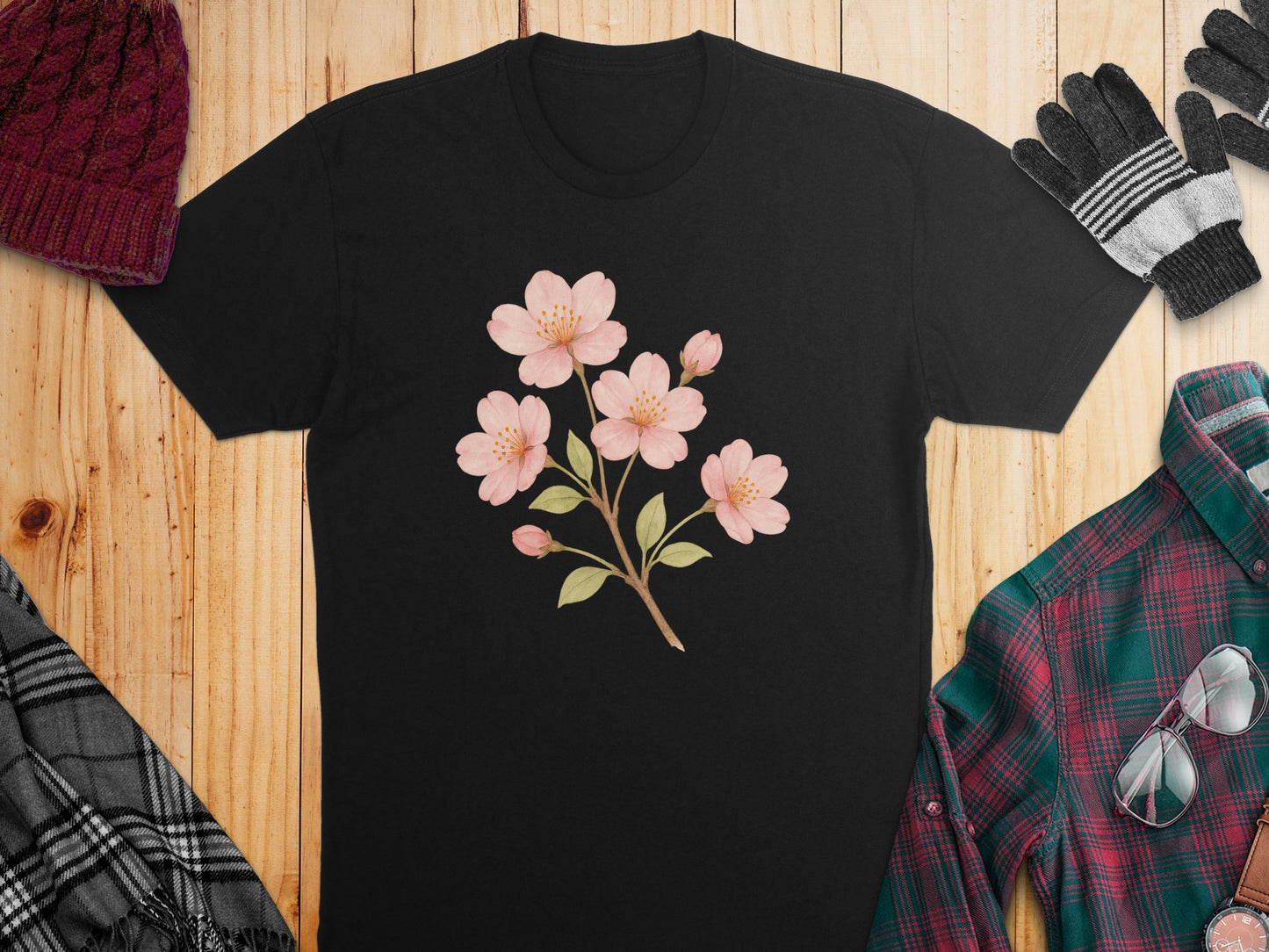 Beautiful Pink Cherry Blossom T-Shirt clothing product