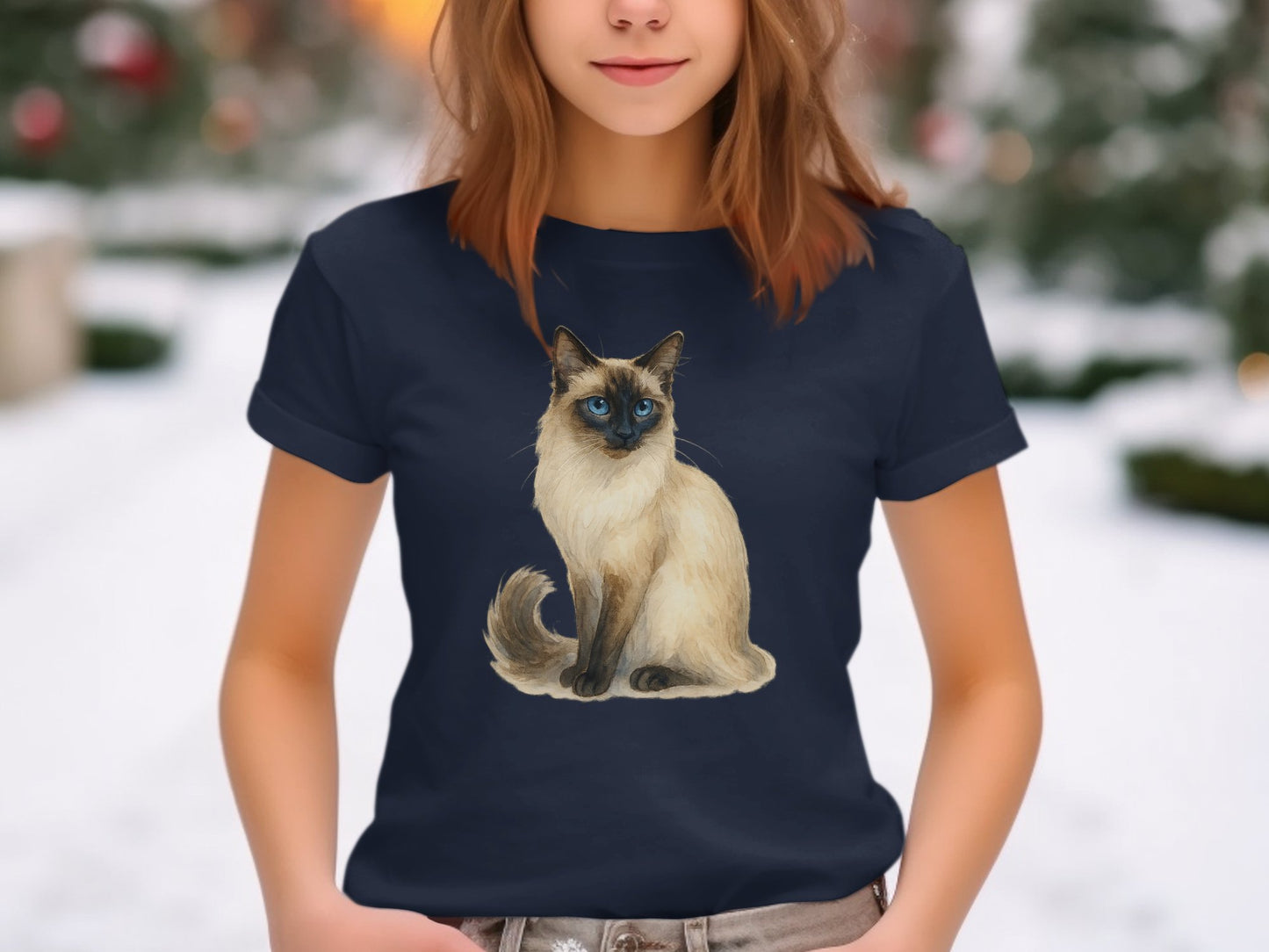 Siamese Cat Graphic T-Shirt Unique Design Casual product type
