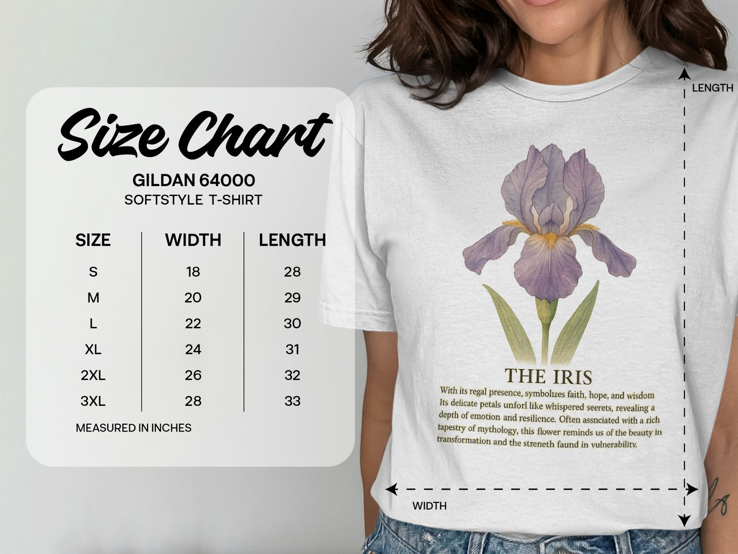 Iris Flower Statement Softstyle T-shirt product