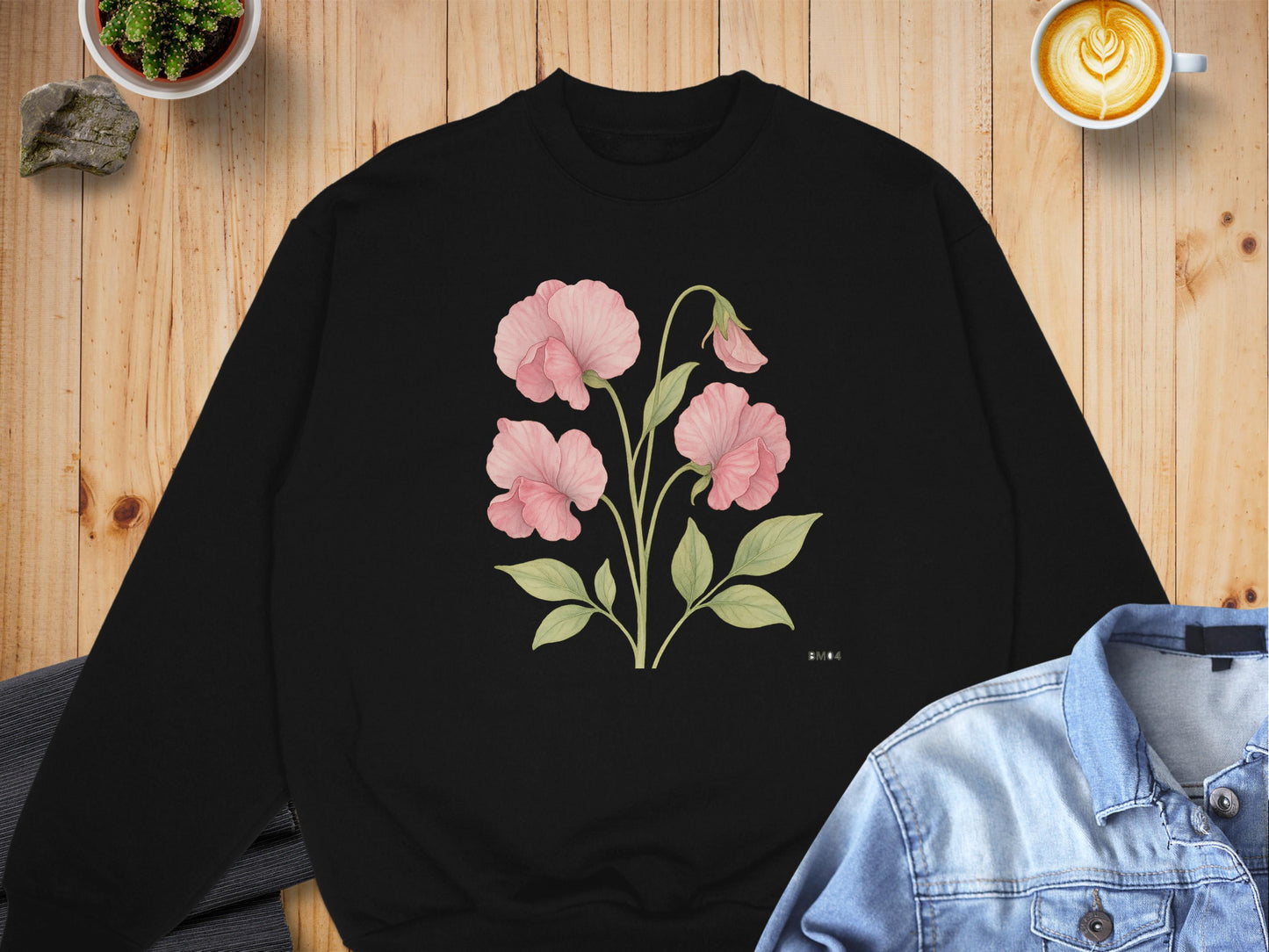 Floral Print Pink and Green Sweatshirt product