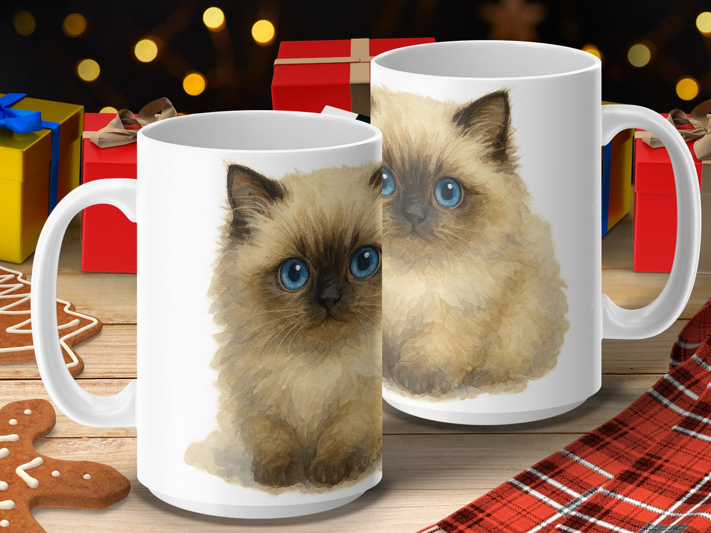 Adorable Fluffy Kitten Print Coffee Mug product
