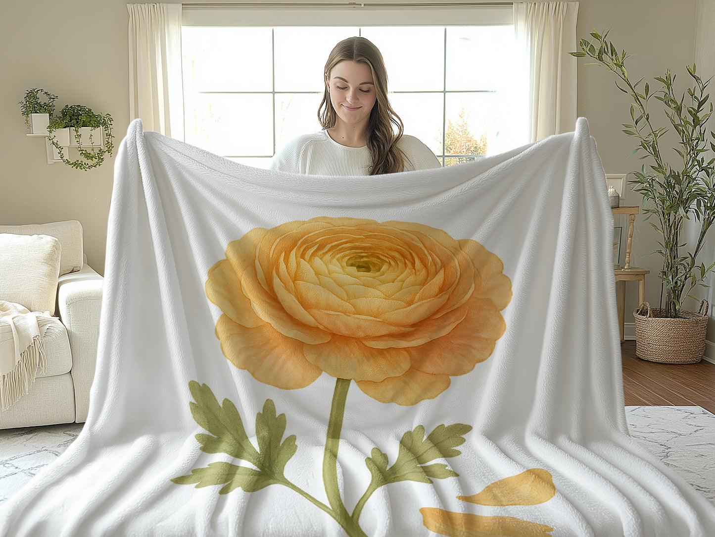 Cozy Blanket with Elegant Floral Design product type