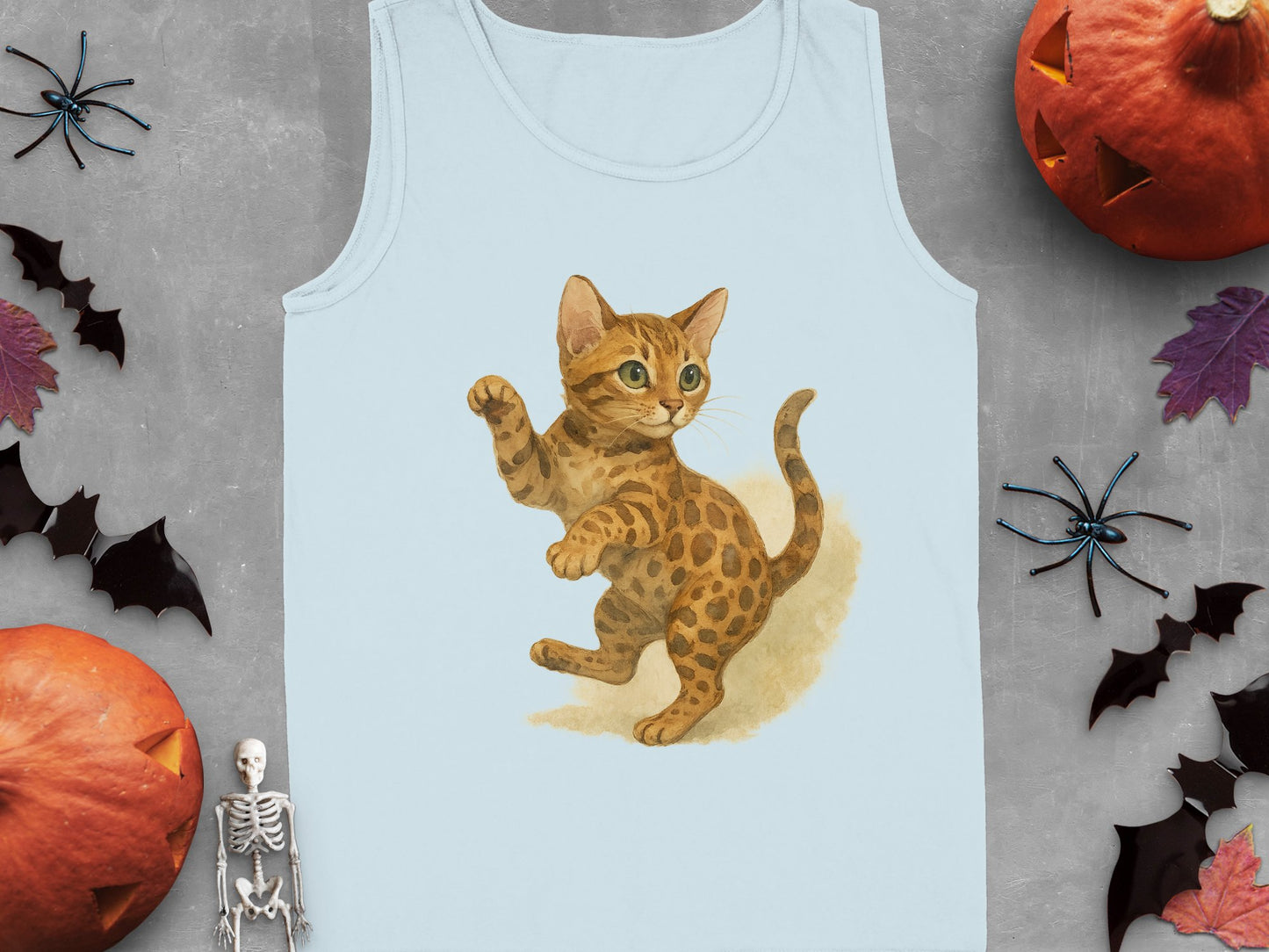 Cute Bengal Cat Graphic Tank Top Shirt product type