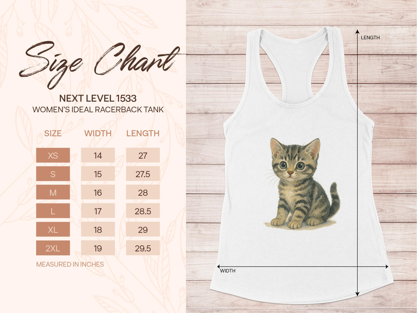 Cute Kitten Print Women's Racerback Tank product type