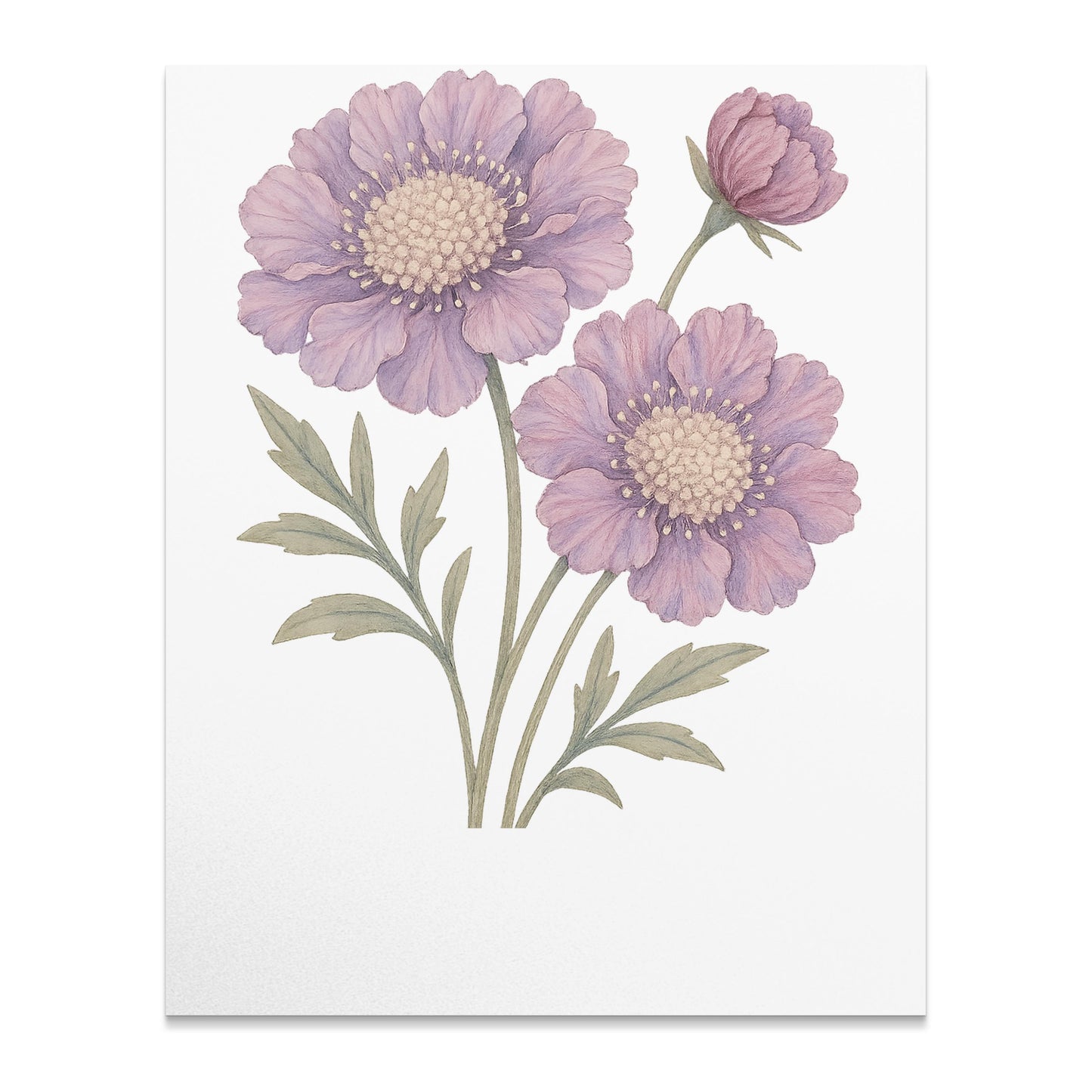 Beautifully Detailed Purple Floral Art Print product