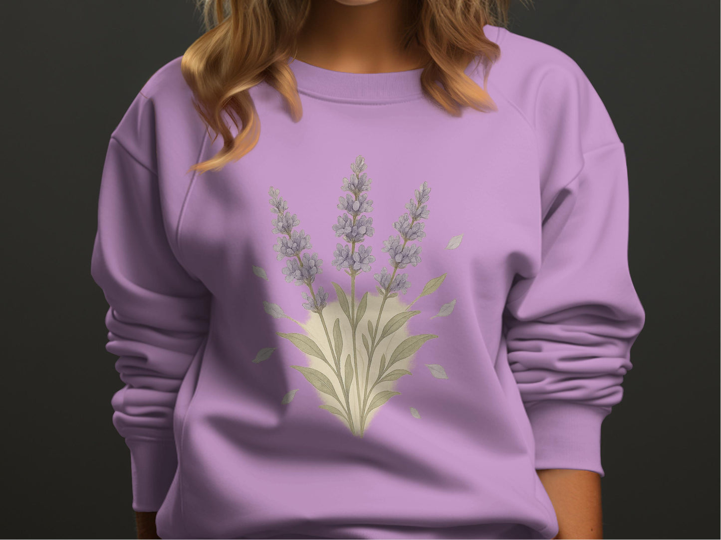 Lavender Floral Design Sweatshirt product