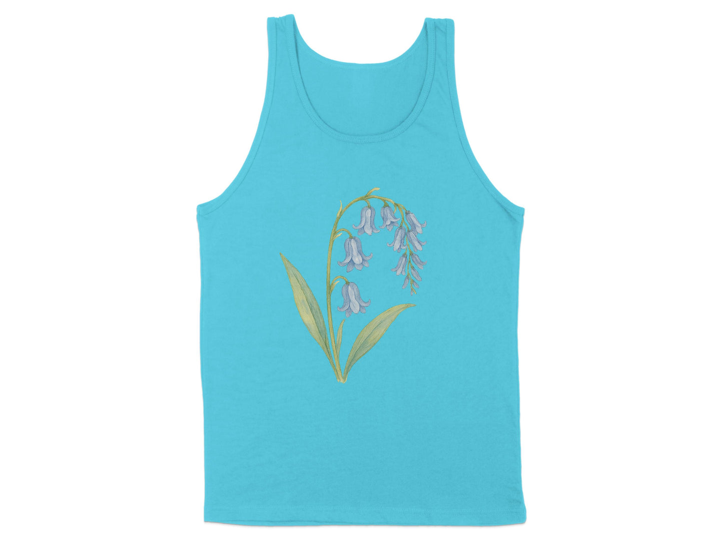 Blue Tank Top with Floral Print Design product type
