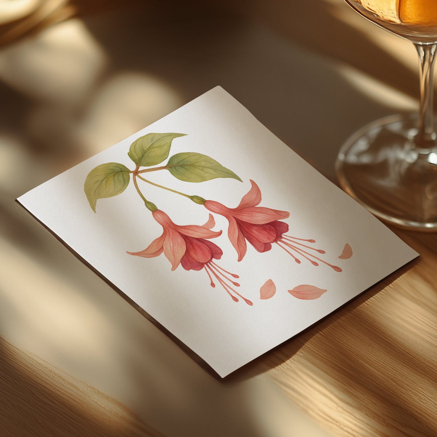 Fuchsia Floral Art Print for Home Decor product