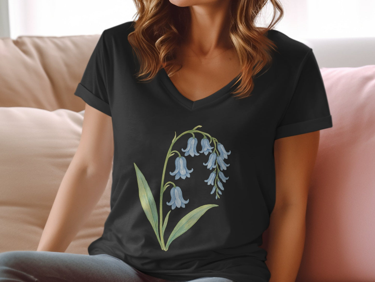 Bluebell Blossom Women's V-neck T-shirt product type