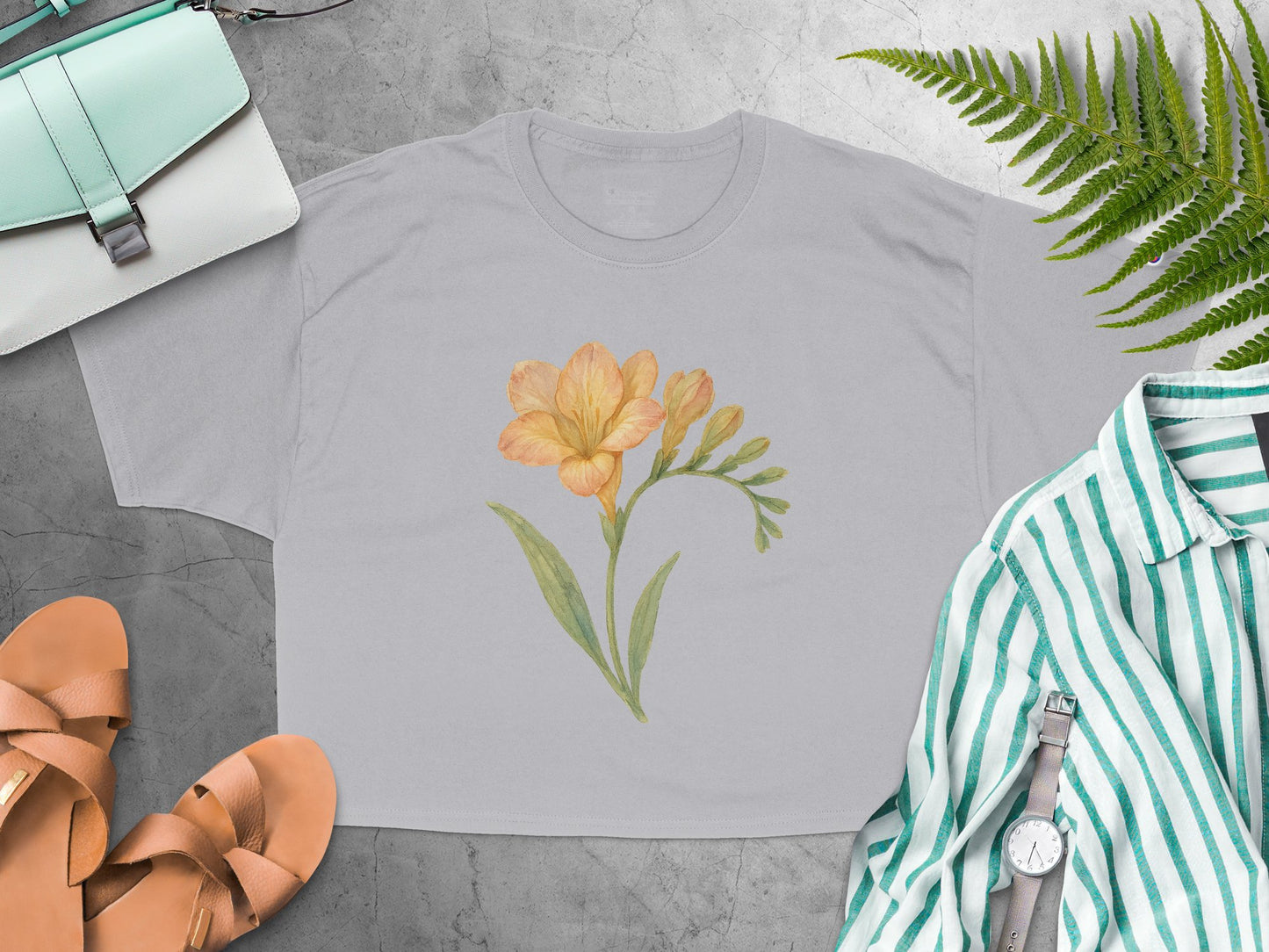 Floral Print Casual Round Neck Short Sleeve Tee product