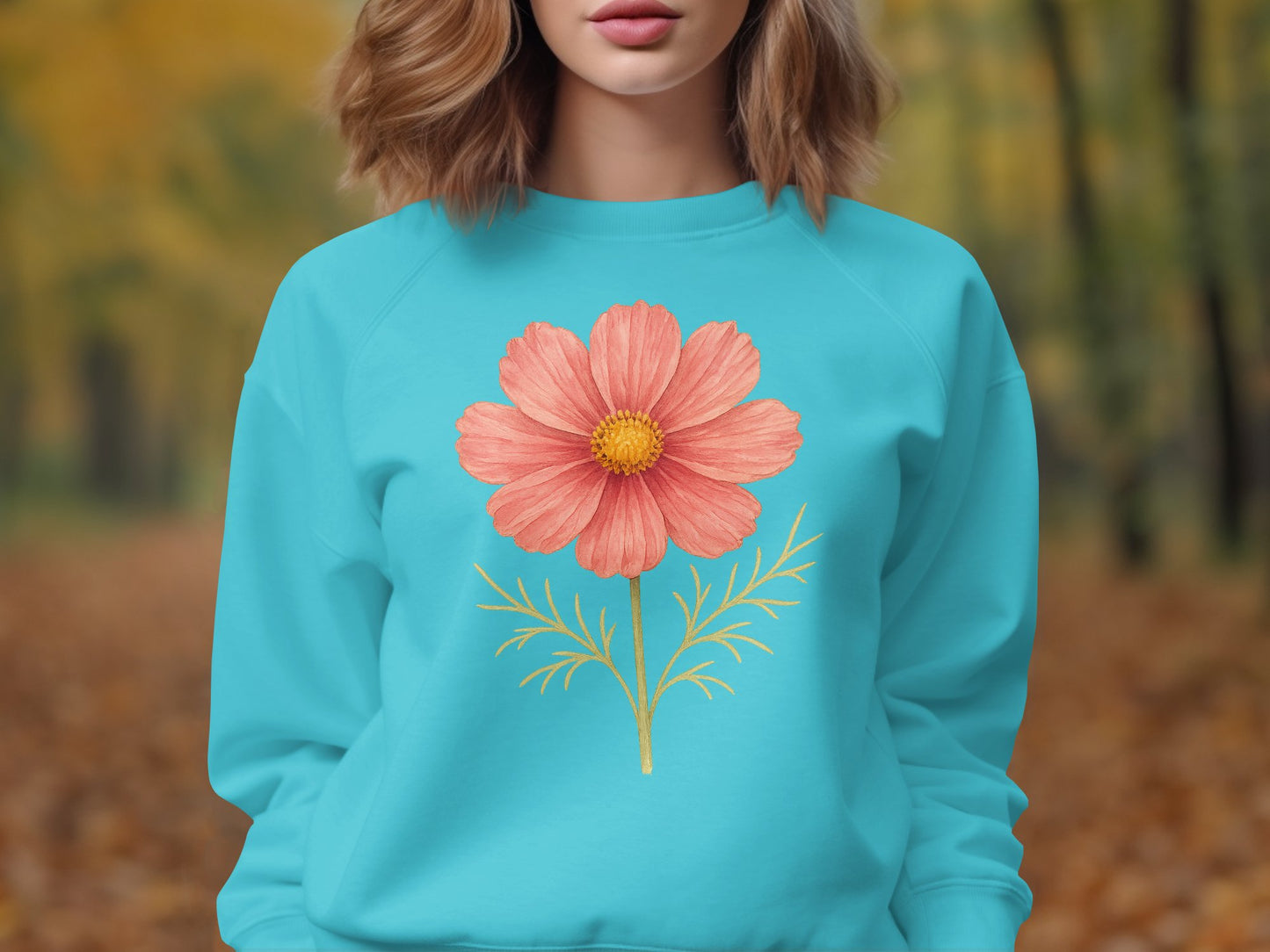 Vibrant Sweatshirt with Bold Floral Design Product Type