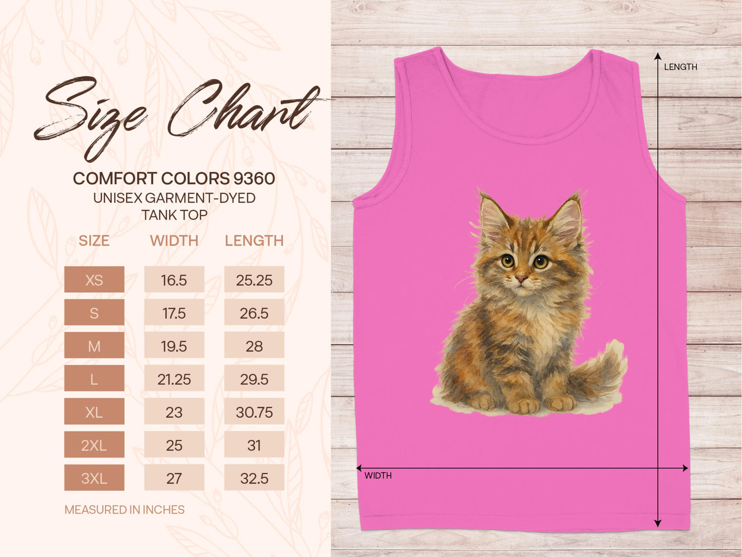 Cute Kitten Design Unisex Garment-Dyed Tank Top product type