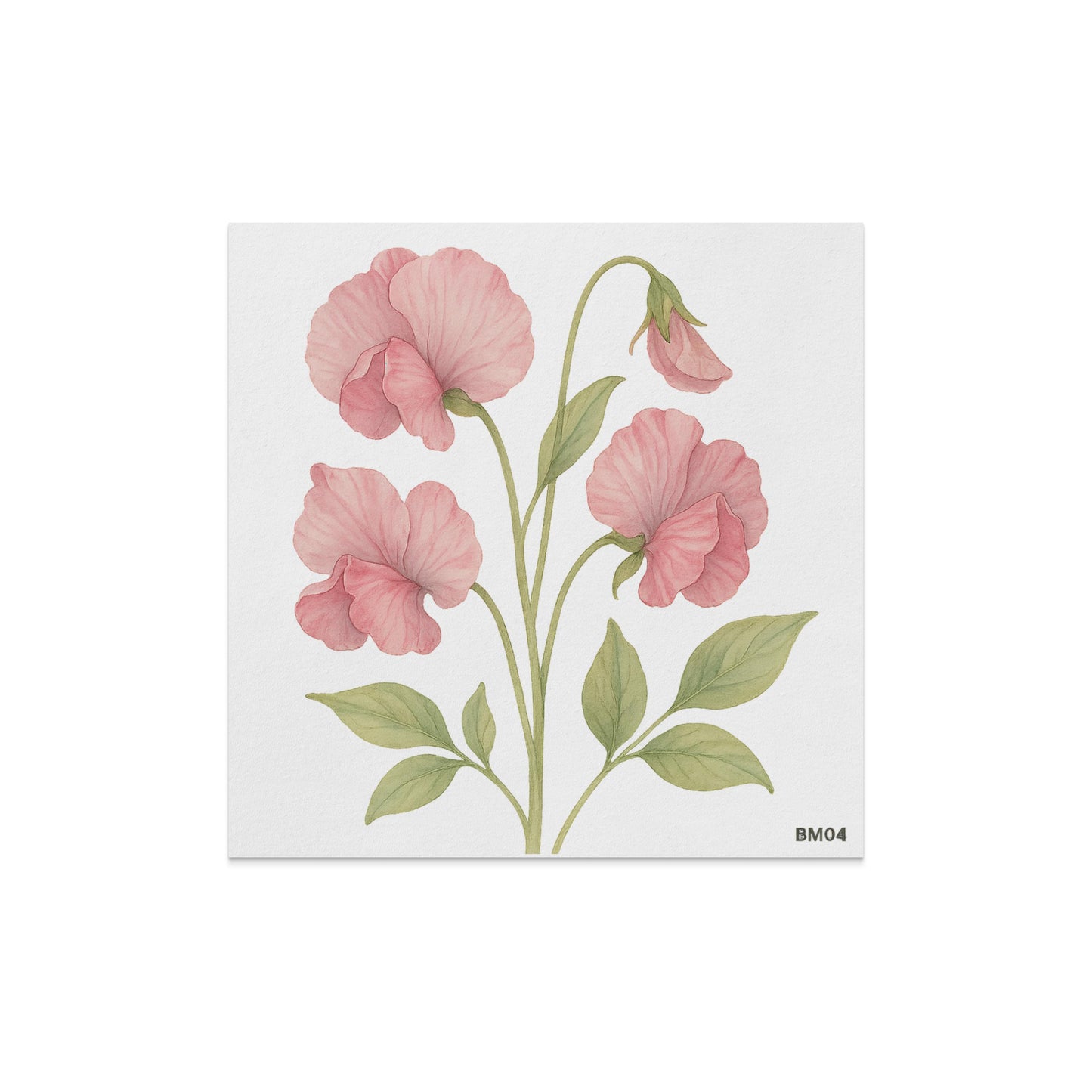 Elegant Pink Floral Art Print Pastel Wall Decor product type