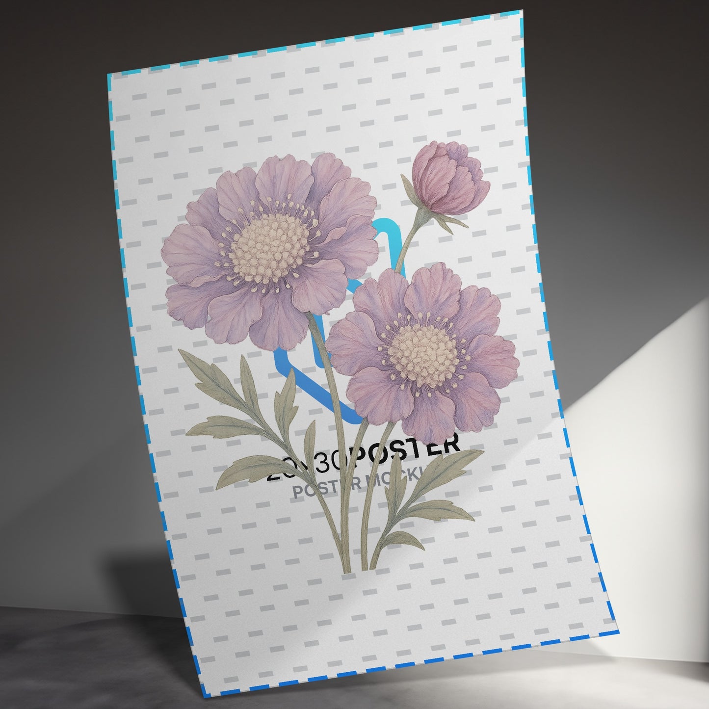 Purple Flowers Botanical Art Decor Poster product