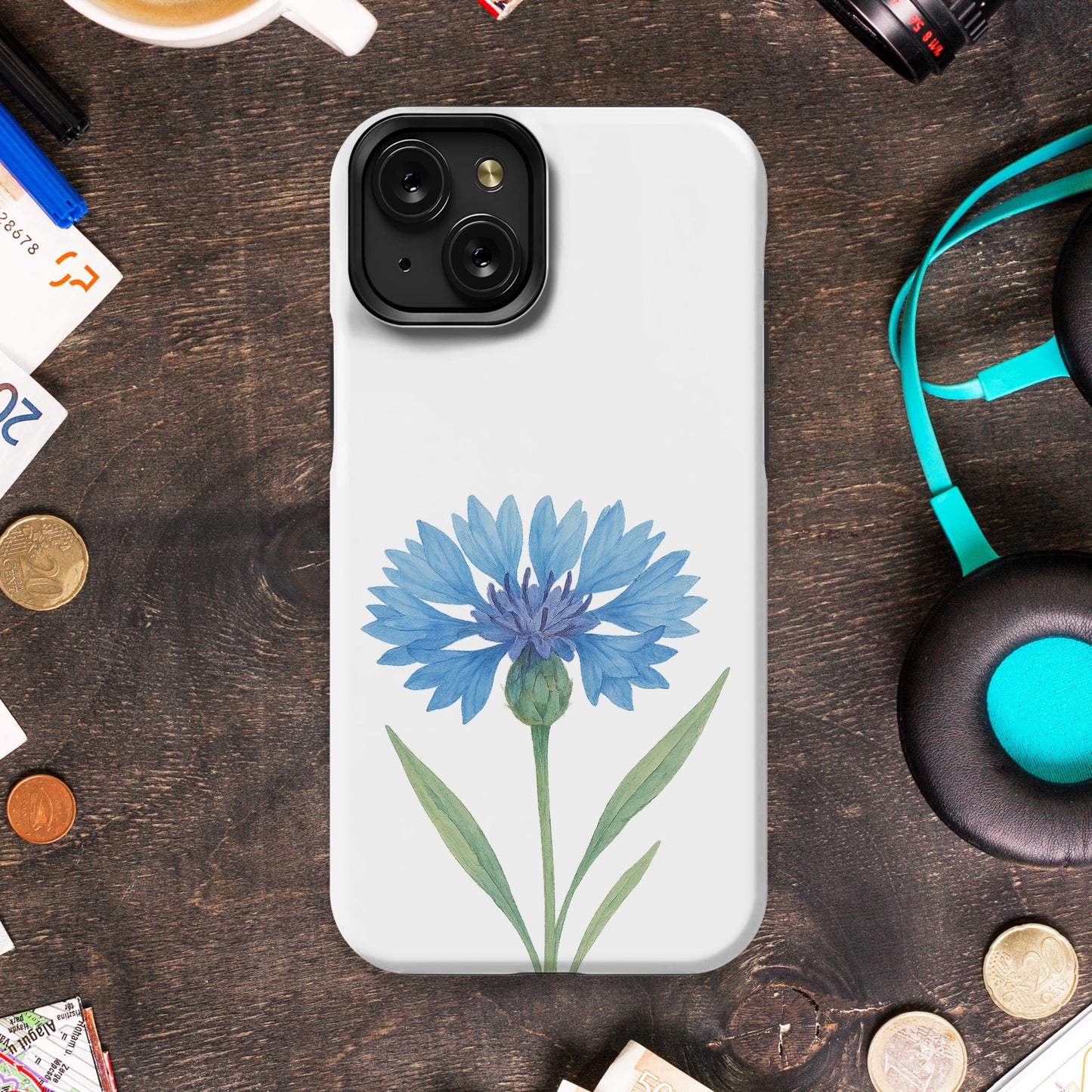 Blue Flower Case with Artistic Print Design product type
