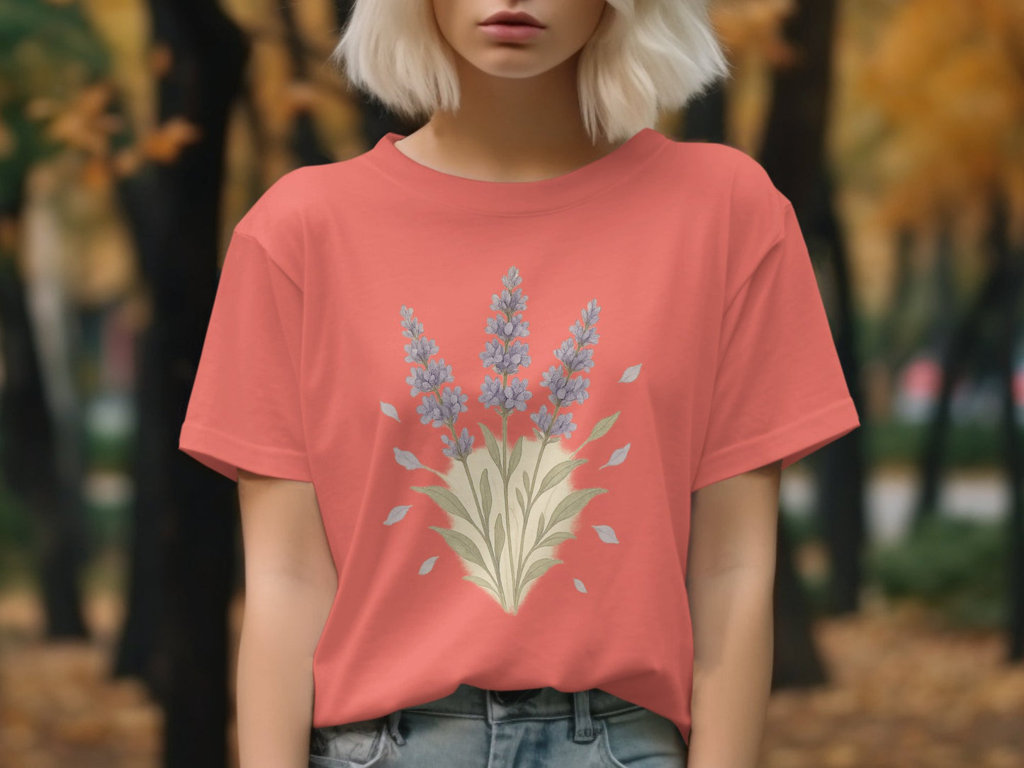 Elegant Floral Design Pink Graphic T-shirt product type