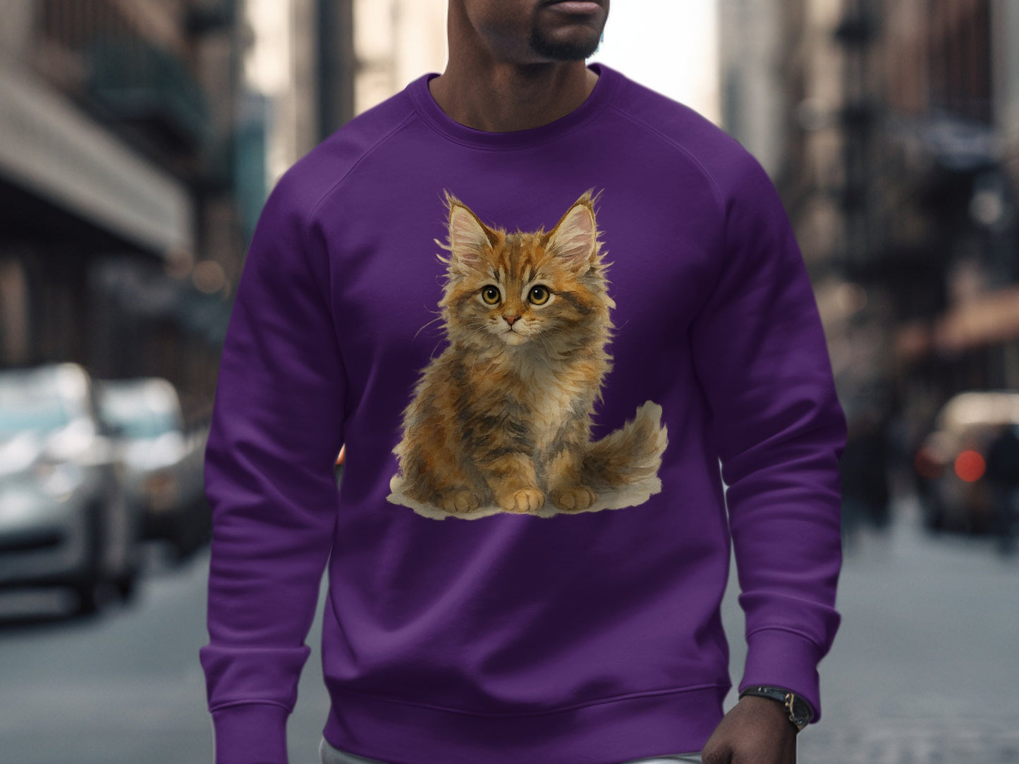 Cute Fluffy Kitten Graphic Design Sweatshirt product