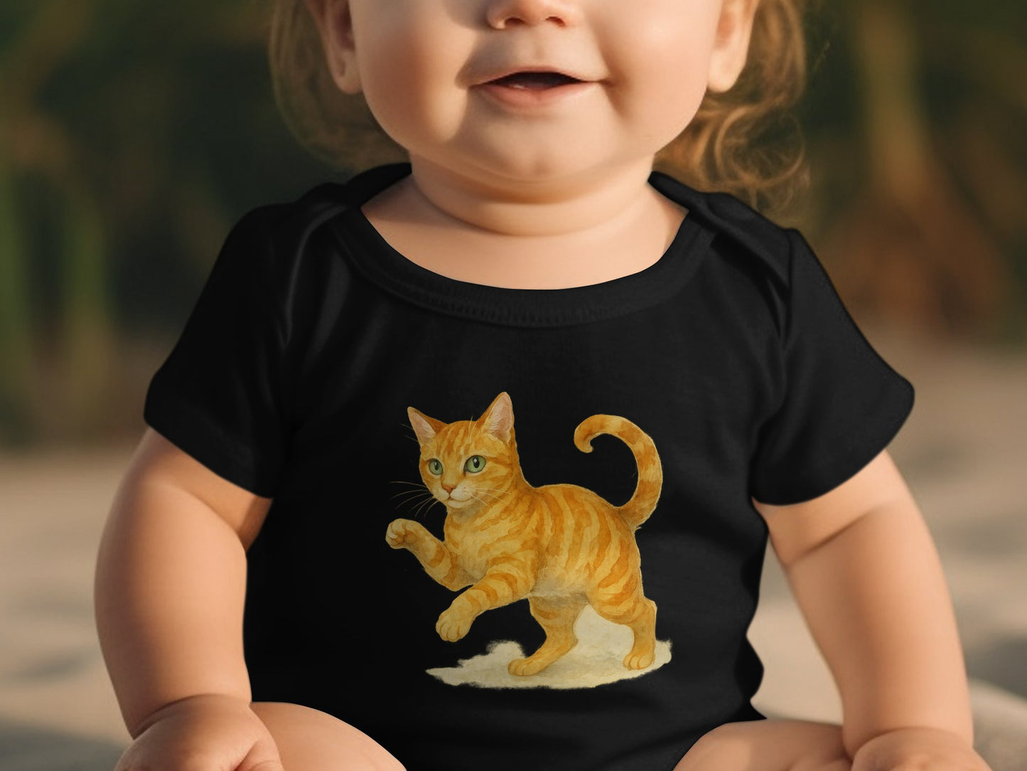 Cute Baby Outfit with Orange Cat Design product
