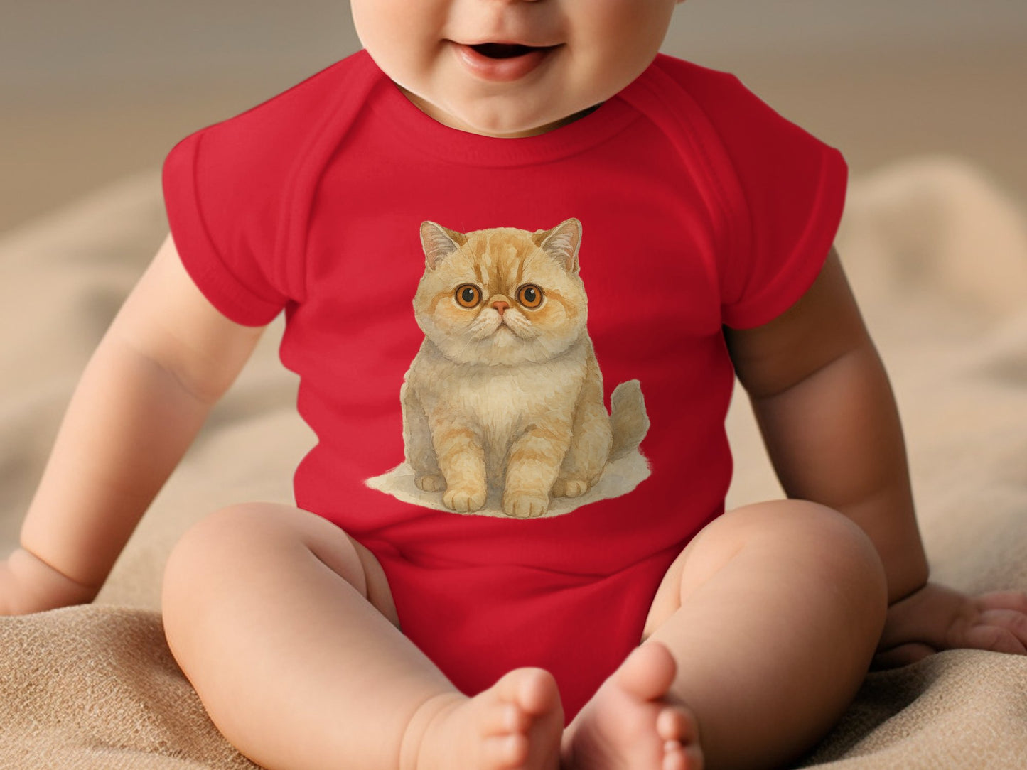 Cute Cat Printed Baby Onesie Adorable Infant Product