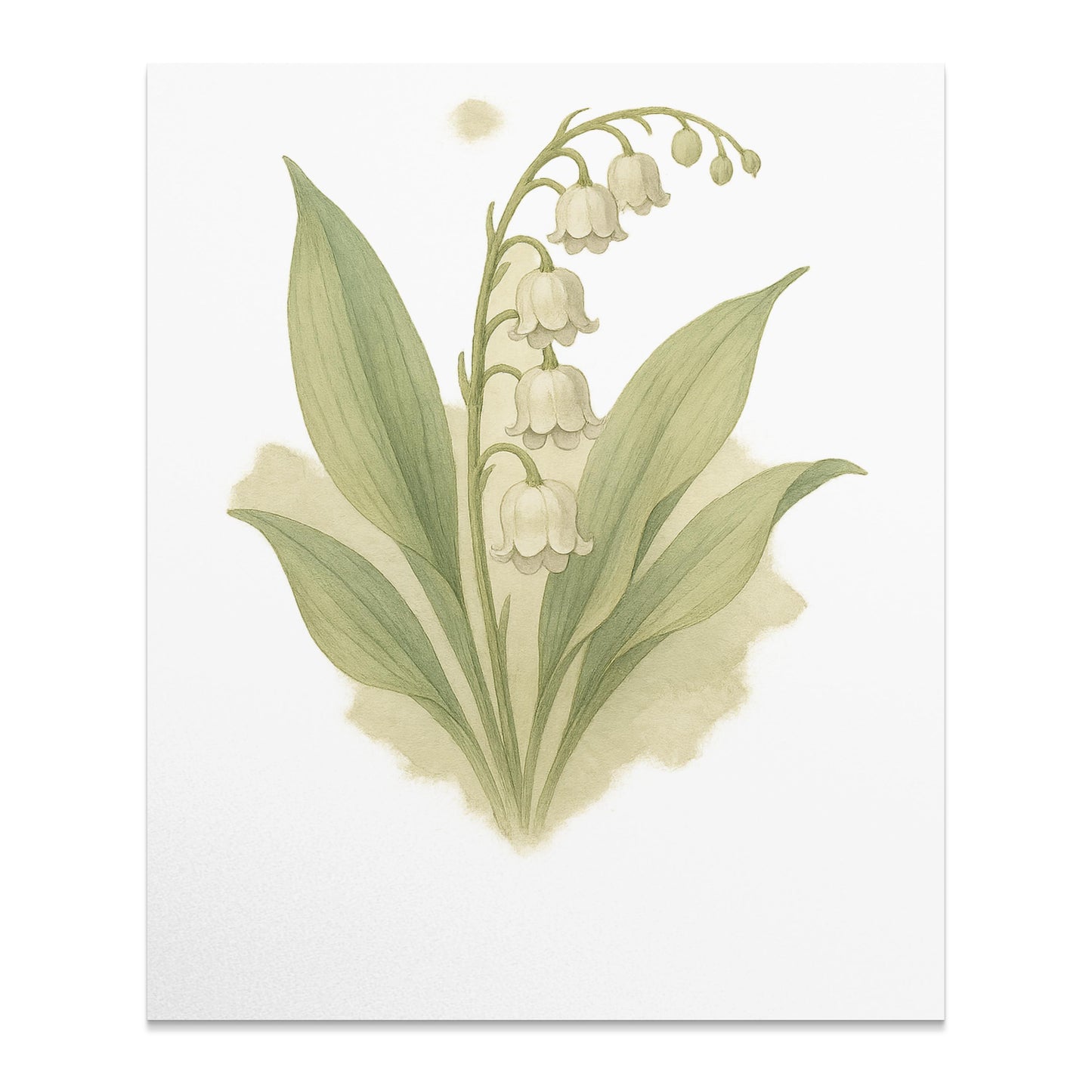 Soft Pastel Floral Design Lily of the Valley Art product type