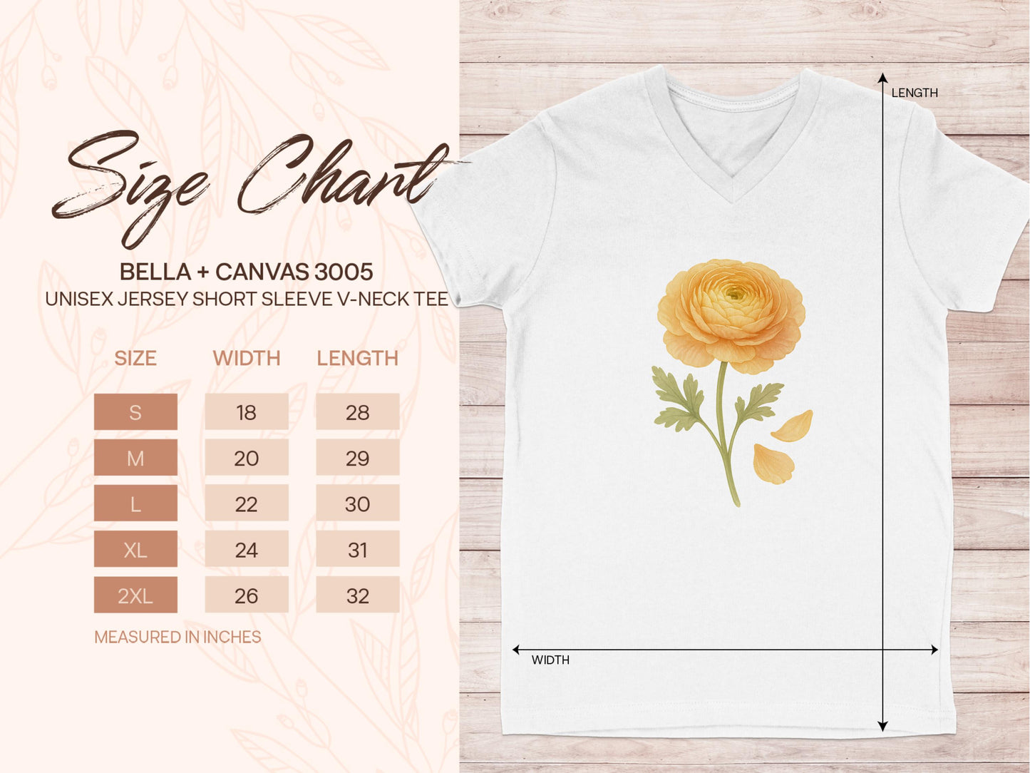 V-Neck T-Shirt with Floral Design Short Sleeve product type