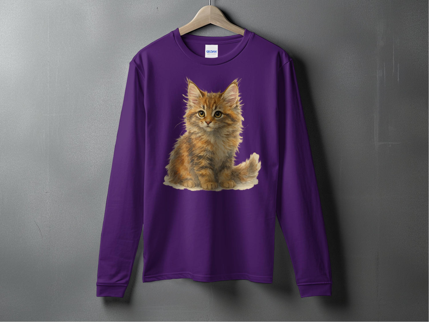 Adorable Kitten Graphic Long Sleeve Shirt product