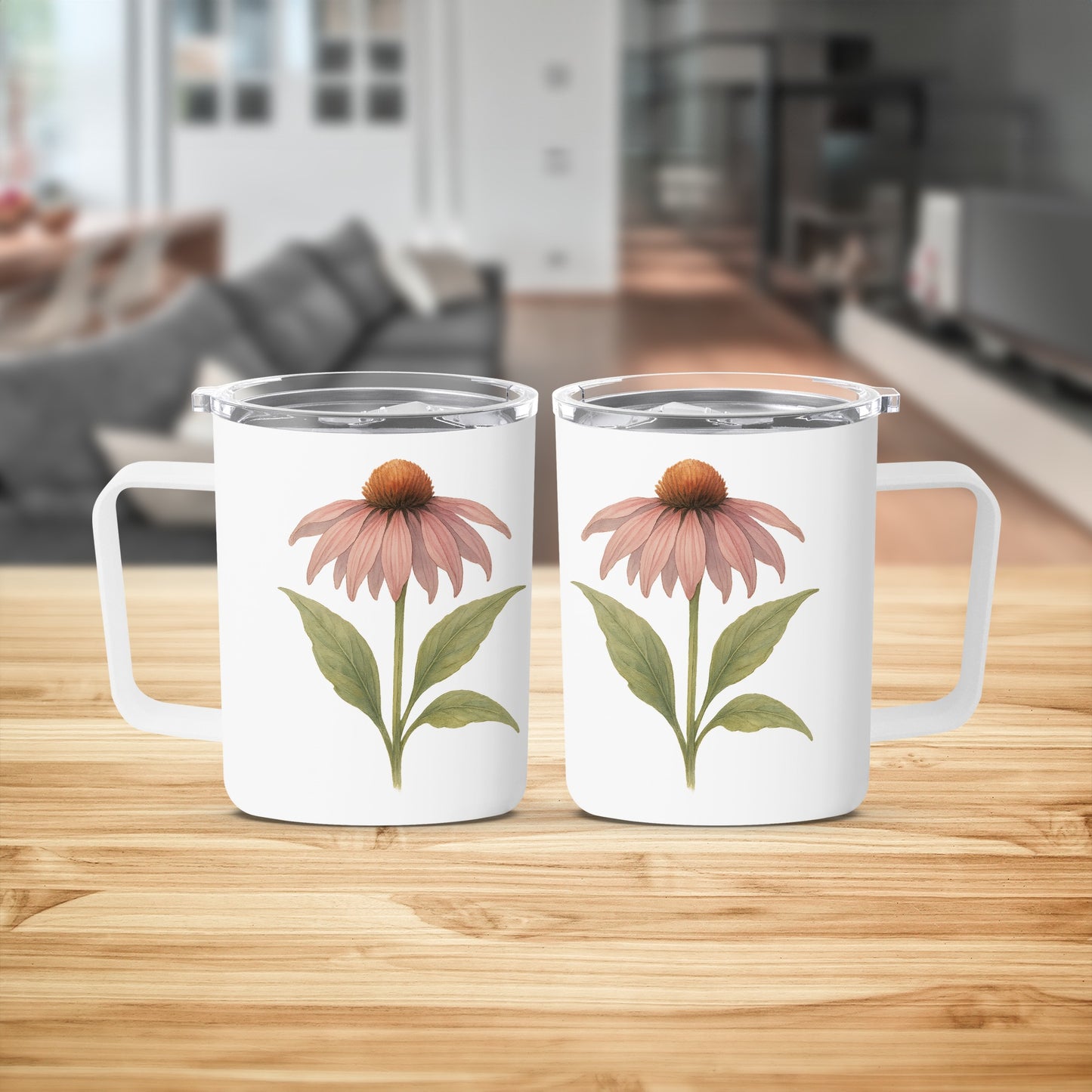 Floral Patterned Mug with Handle Coffee Product