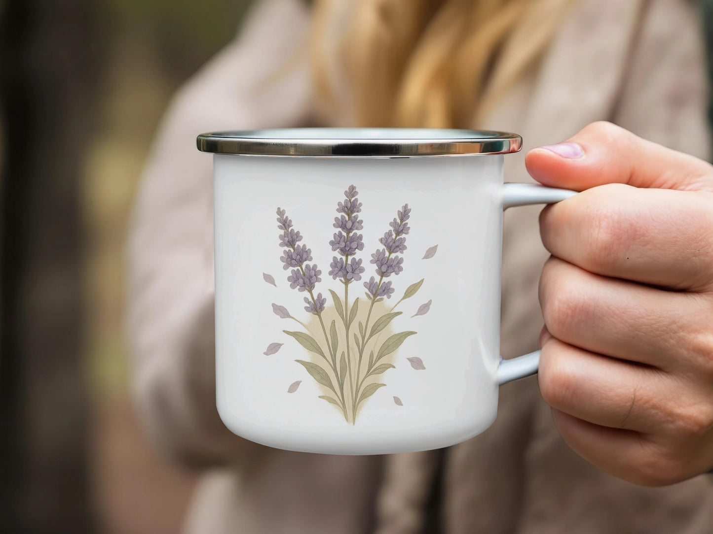 Elegant Lavender Design Camping Mug product