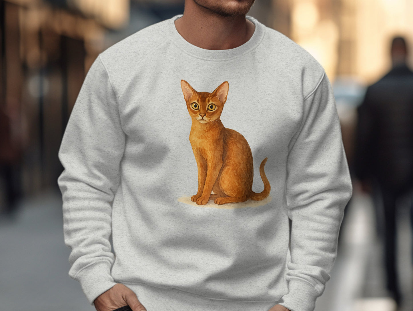 Cozy Sweatshirt Featuring Cute Cat Design product type
