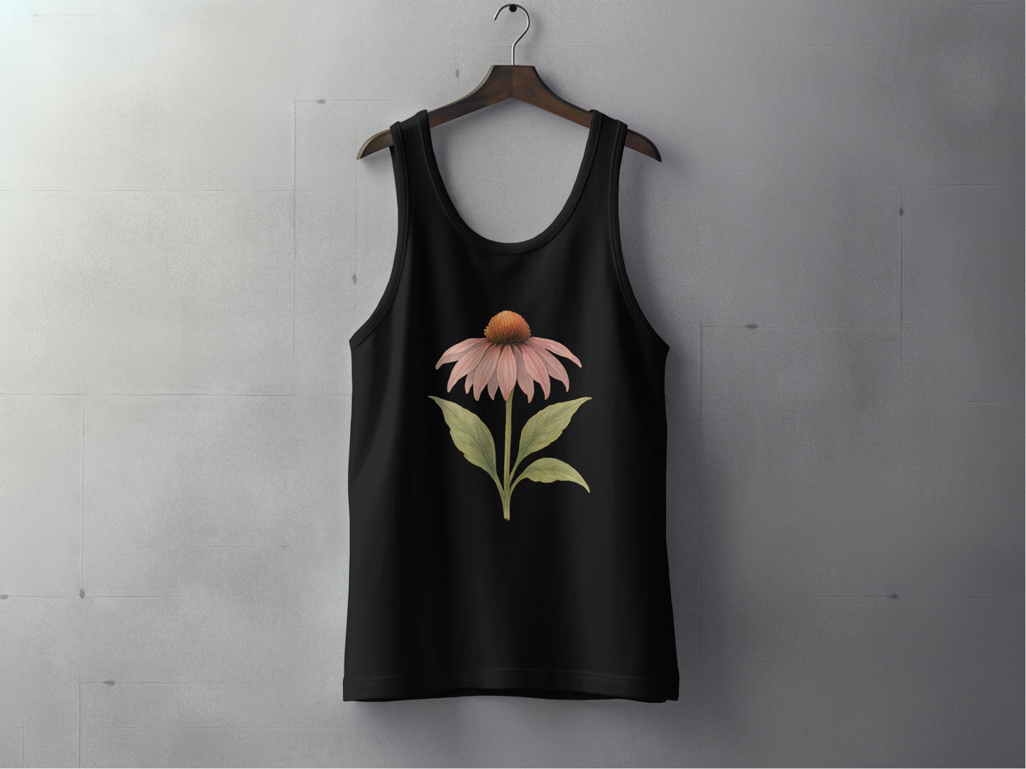 Black Tank Top with Floral Print Tank Top Product