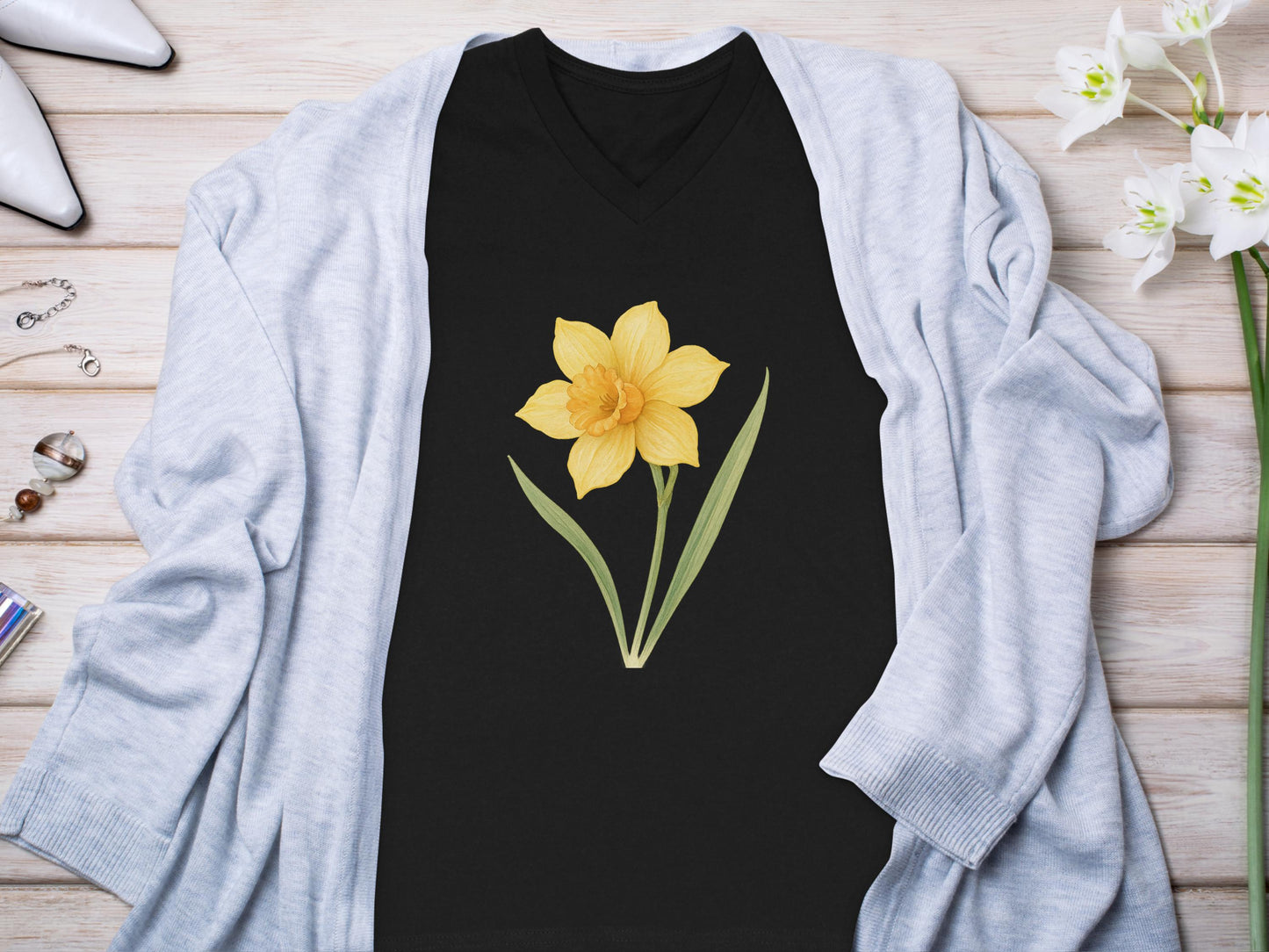 Daffodil Printed Spring Theme Casual Wear Product