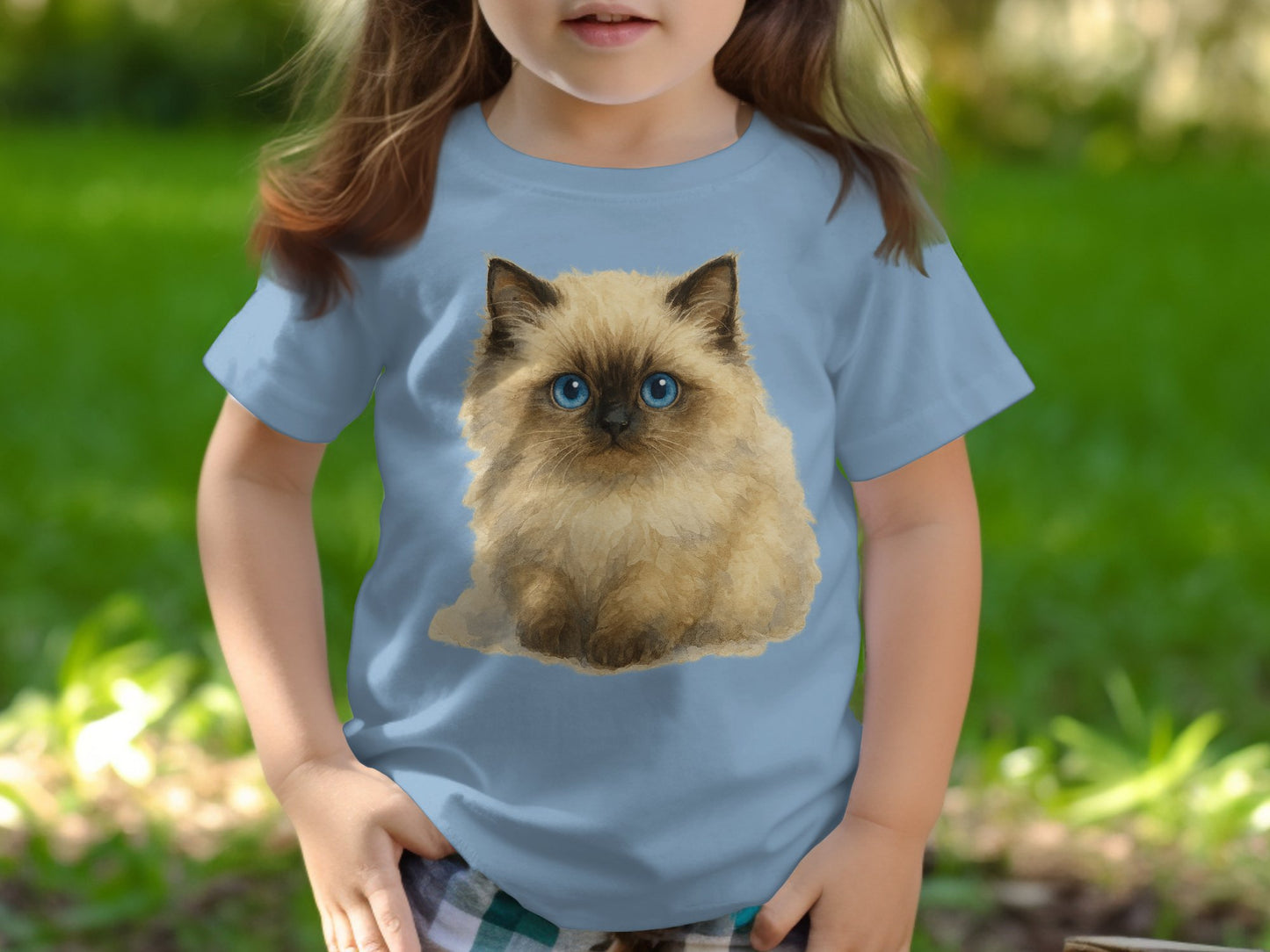 Adorable Blue Eyed Fluffy Kitten Design T-shirt product type