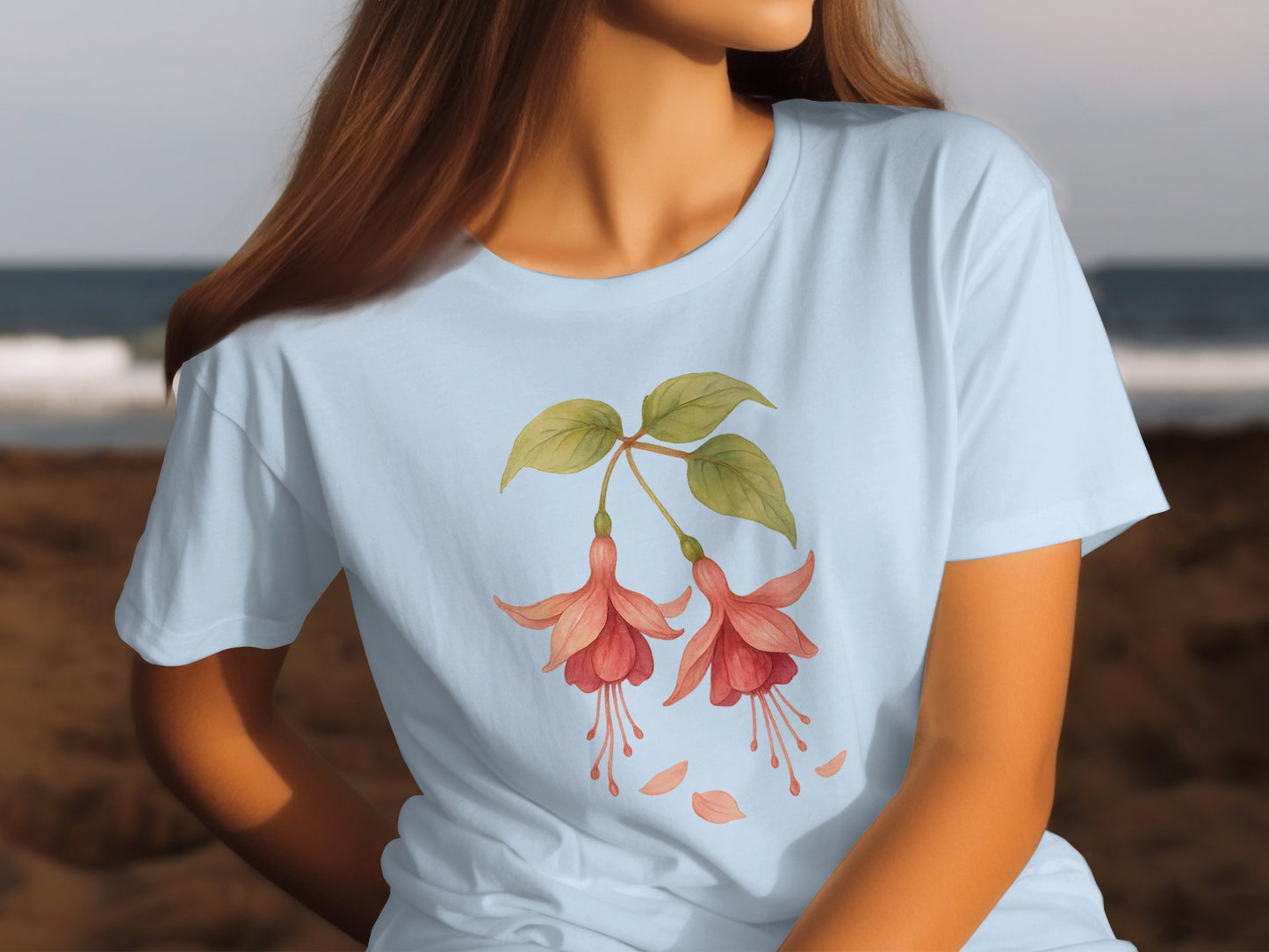 Beautiful Floral Twin Blooms Design Women's T-Shirt product type