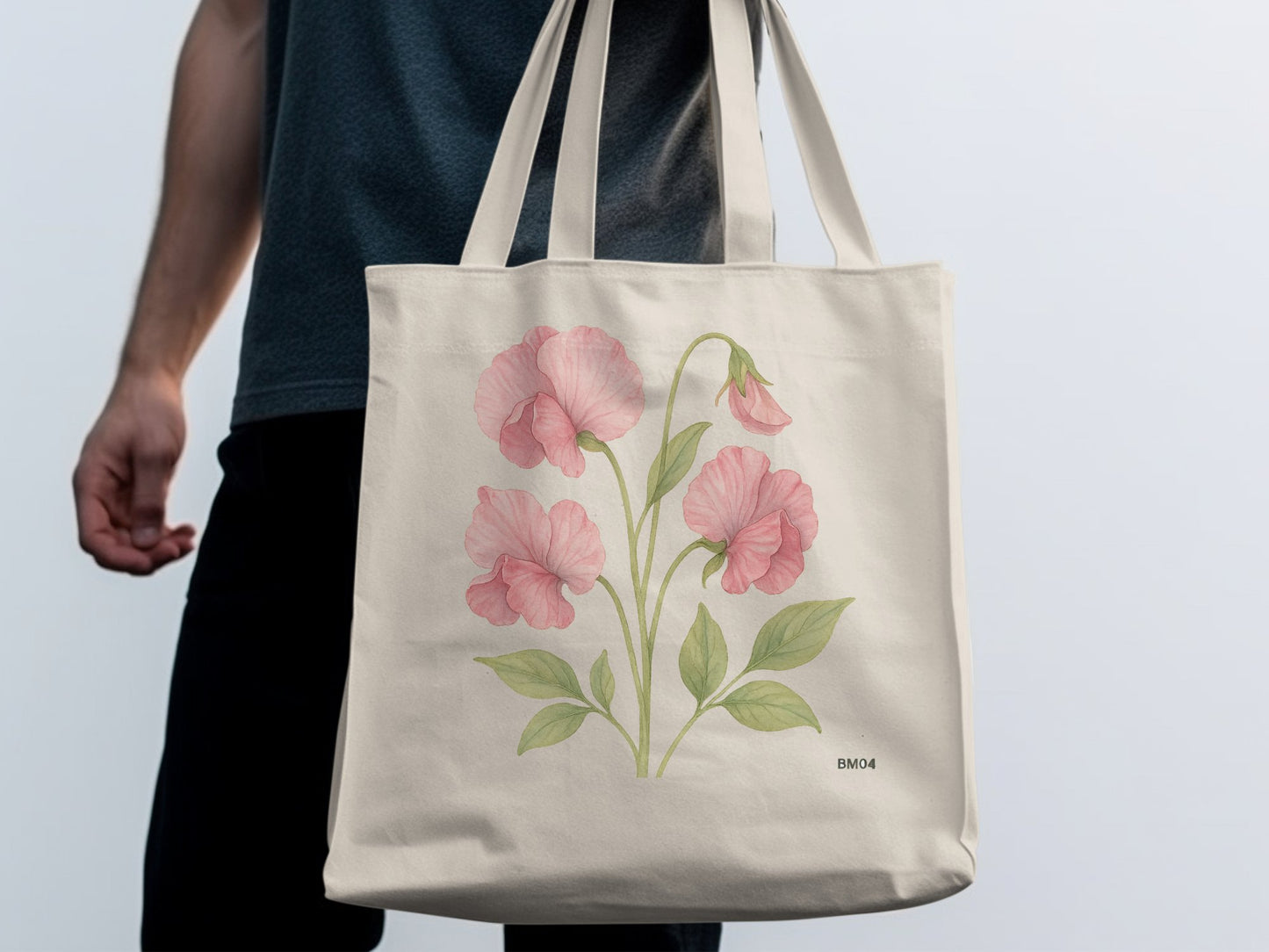 Pink Floral Design Tote Bag Trendy Accessory product type