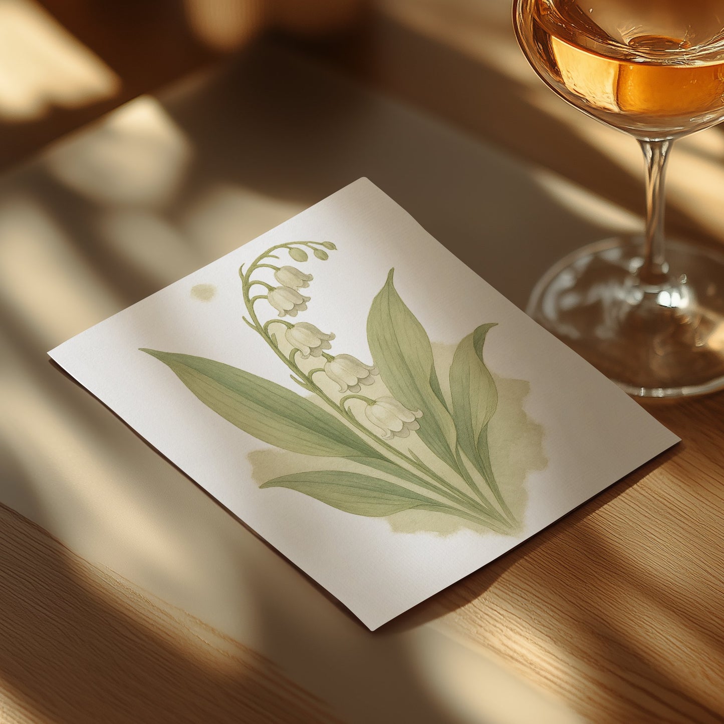 Elegant Botanical Artwork Lily of the Valley Print product
