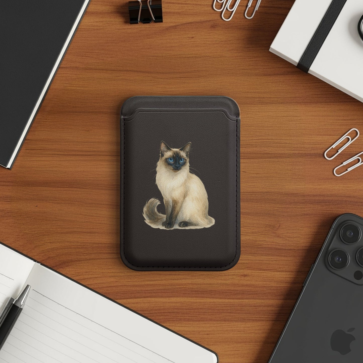 Siamese Cat Print Phone Case Vintage Style product