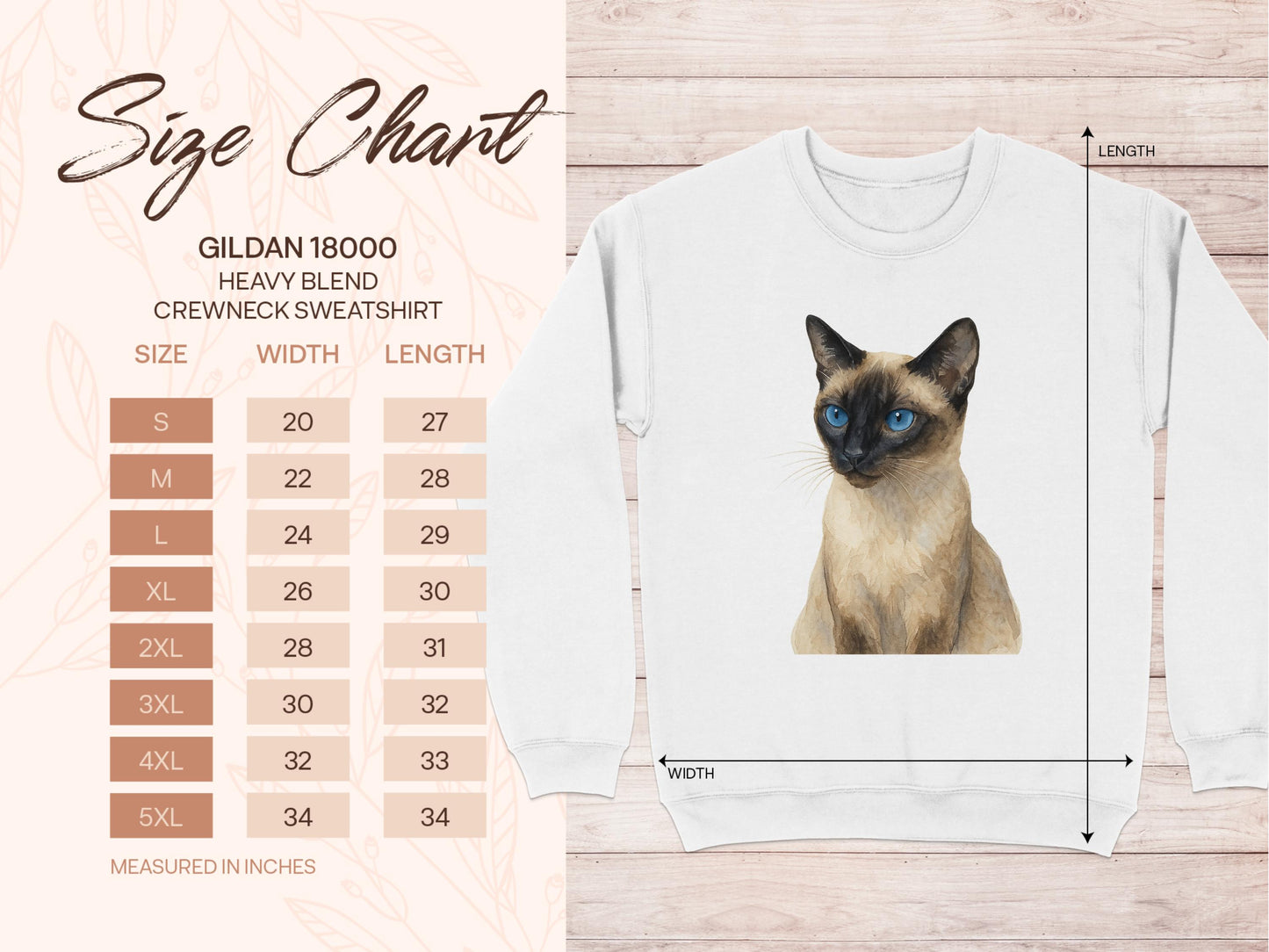 Cute Siamese Cat Design on Sweatshirt Product