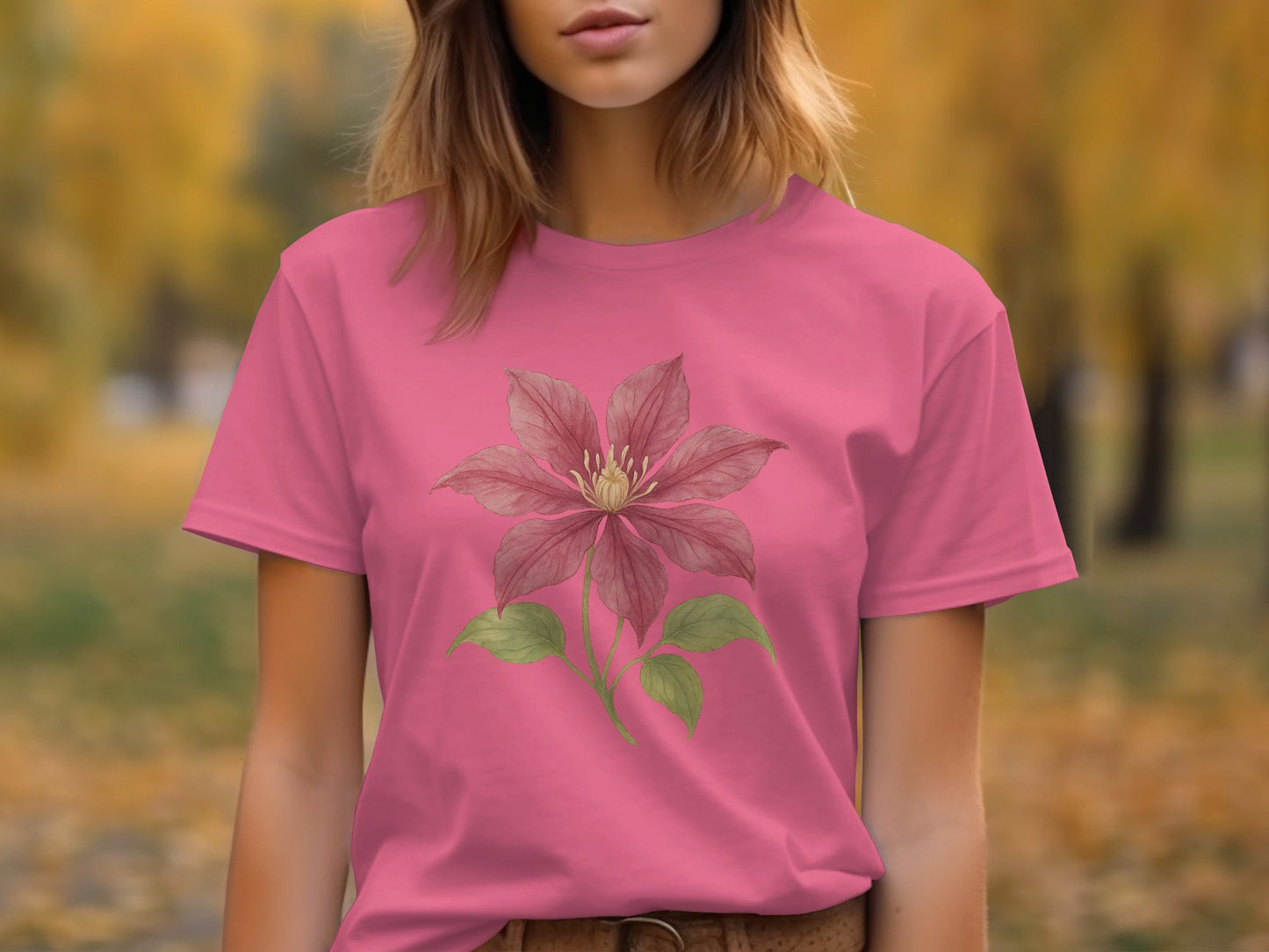Beautiful Pink Floral Design Casual T-shirt product