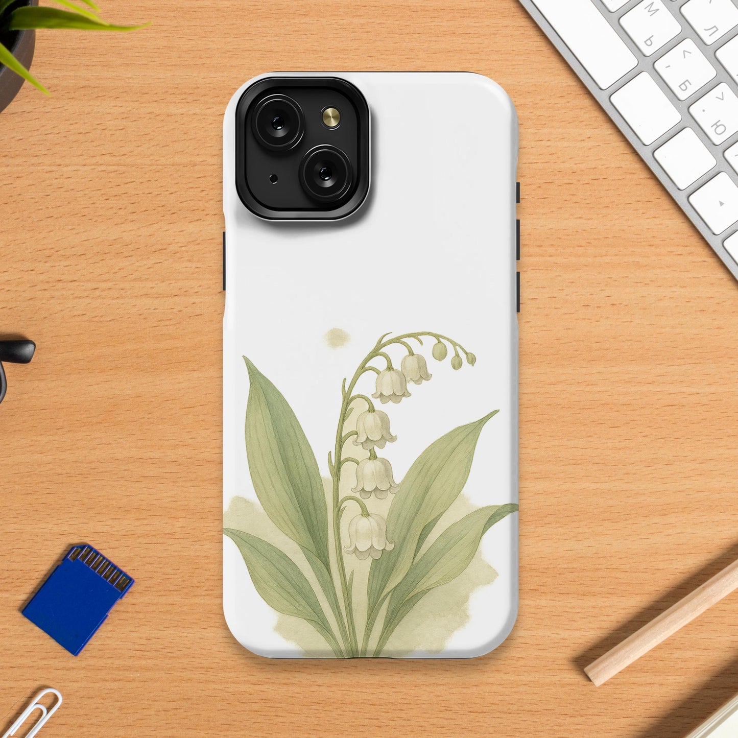 Floral Lily of the Valley Design on Phone Case product