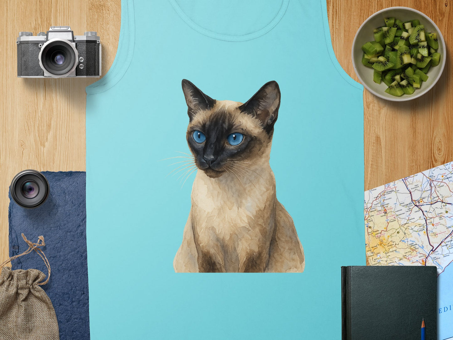 Stylish Design Siamese Cat Image Printed Product