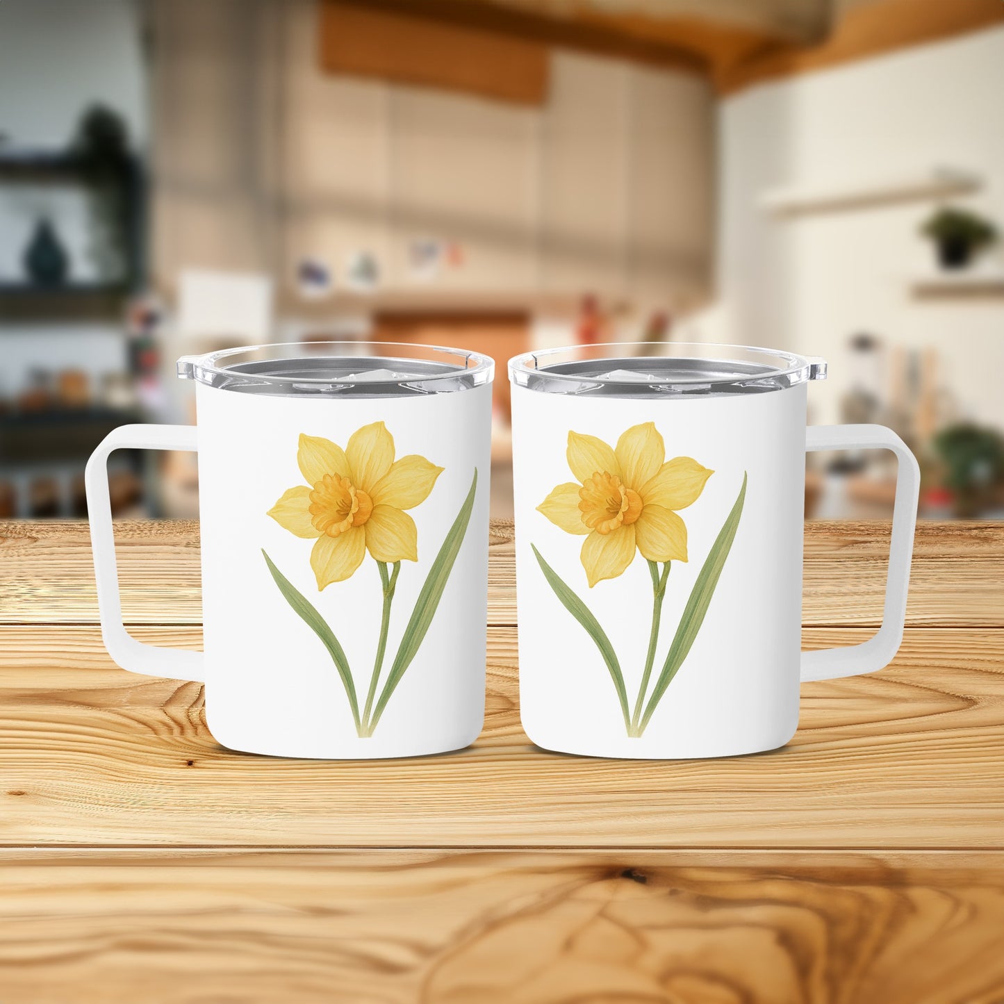 Elegant Daffodil Print Design for Coffee Mug product