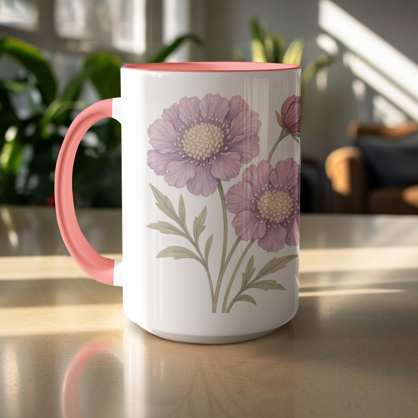 Beautiful Pink and Purple Flower Mug product type