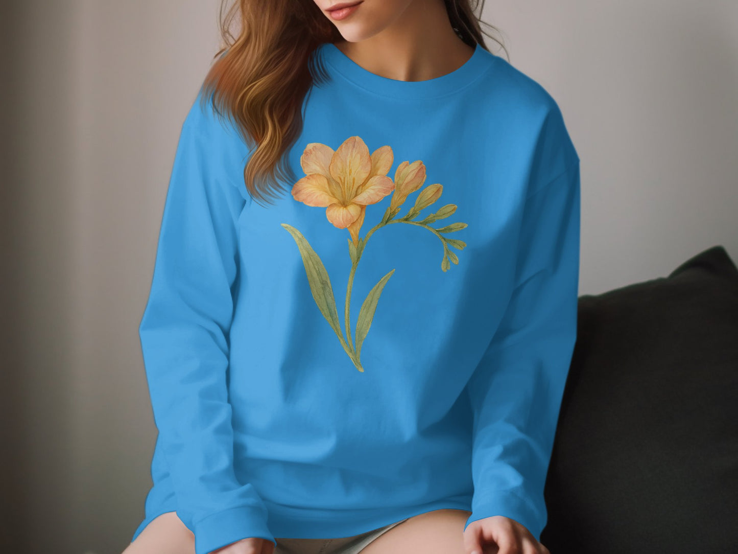 Beautiful Floral Print Casual Long Sleeves Sweatshirt product