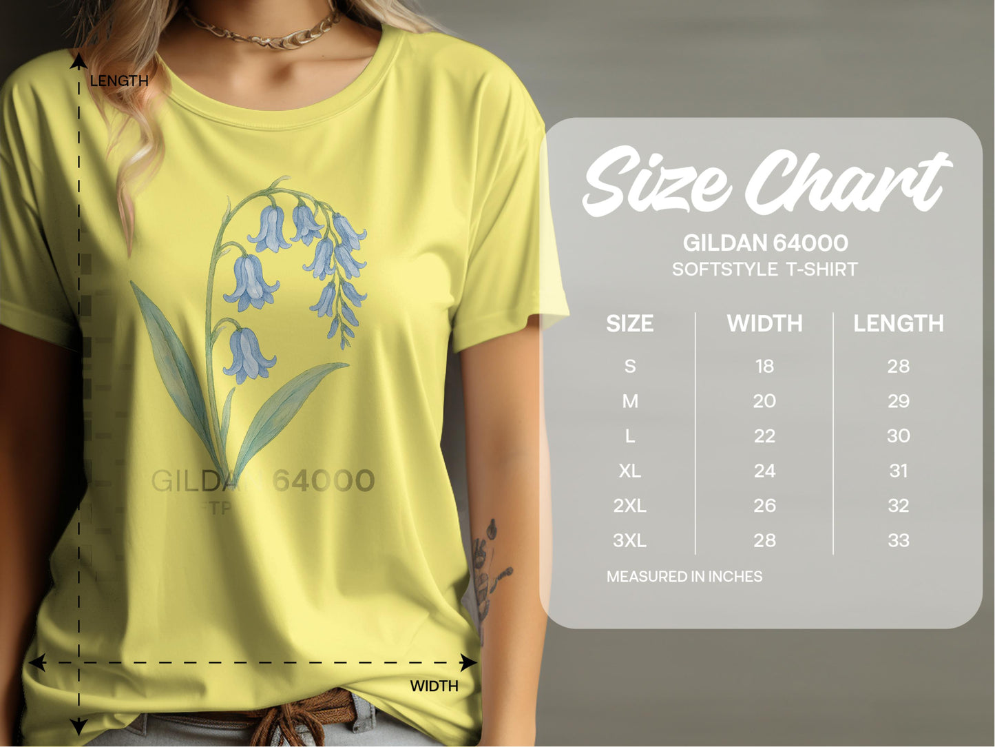 Bluebell Design Printed Softstyle T-Shirt product